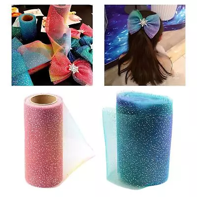 Sequin Rainbow Glitter Tulle Netting Ribbon Trim For DIY Sparkling Table Runner • $19.50