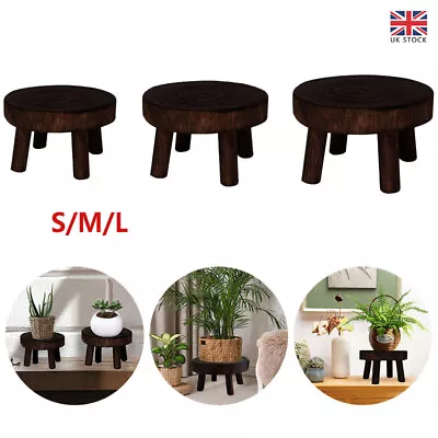£9.62 • Buy Wooden Plant Stand Rack Holder Flower Pot Display Stool Garden Footstool Indoor