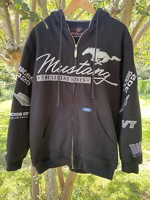 Ford Mustang J H Design Hoodie Jacket Size Medium Preowned • $65