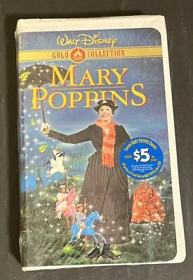 Walt Disney MARY POPPINS Gold Collection (VHS 2000) NEW- Plastic Tear • $4.95