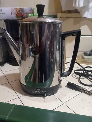 Vintage General Electric Percolator 31P33 Chrome Coffee Maker GE Works 3 To 10 C • $39