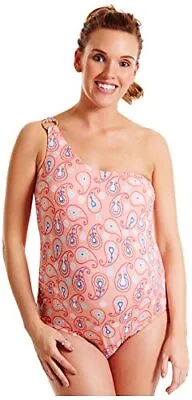 Splash About Women's Maternity Swimming Costume Asymmetric Paisley Print Size 12 • $8