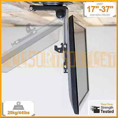 ALLSORTSOUTLET Ceiling TV Bracket Mount Under Cabinet Universal Hinged Tilt Flip • £27.18