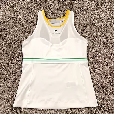 Adidas Stella McCartney Womens 40 White Yellow Tennis Racerback Tank Barricade • $29.77