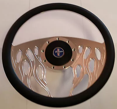 Mustang Steering Wheel Billet Leather 1968 1969 1970 Mach 1 GT Boss Grande 351  • $302.46