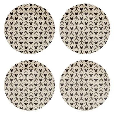 Disney Store Homestead Mickey Mouse Plates Set Of 4 Small Side Head Icon Pattern • £27.95