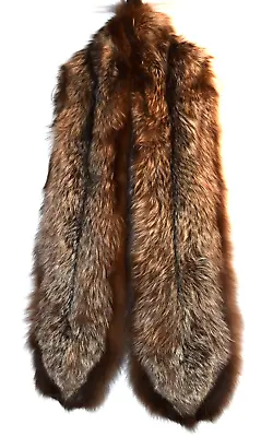 Vintage Silver Fox By Spritzer Bros Furs Plush Thick Wrap Shawl Stole 80 X 11 • $184.99