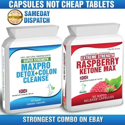 £11.95 • Buy 90 Raspberry Ketone Plus 60 Colon Cleanse Weight Loss Slimming Dieting Tips