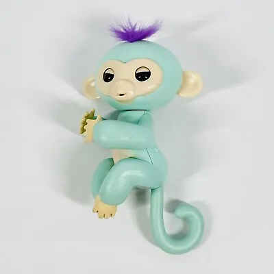 $22.50 • Buy FINGERLINGS Turquoise Blue Baby Monkey ZOE Purple Hair Interactive Toy