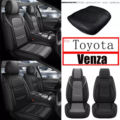 Front & Rear Car Seat Covers Faux Leather For Toyota Venza2009-2020 Cushion Pad • $90.99