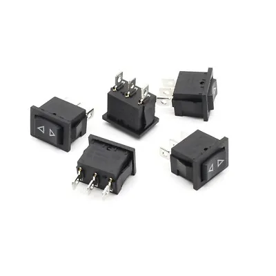 5x Mini Momentary Rocker Switch 3-Pin Spring Hoist Window Temporary Up/Down Type • $9.45