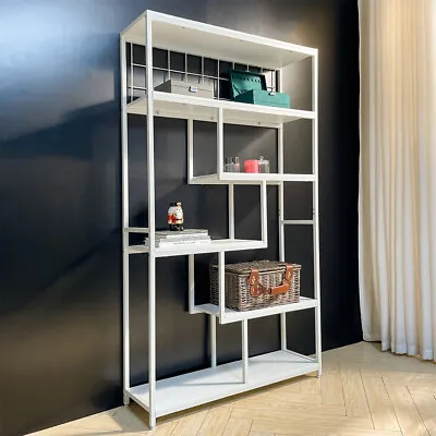 Tall Standing 5Tier Storage Shelves Modern Bookshelf Bookcase Dispaly Rack Stand • £95.95