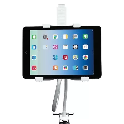 Gooseneck 360 Lazy Bed Desk Stand Holder Mount-iPad 2 3 4 Air Mini Tablet White • £8.90