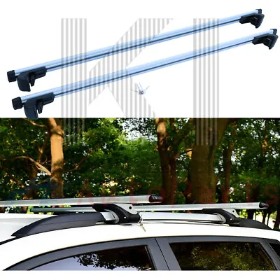 Pair Car Top Roof Rack Cross Bars Luggage Rail Cargo Carrier  For Cargo Luggage • $55.99