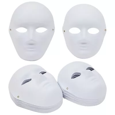 24 Pack Plain Masks For Decorating DIY Masquerade Mask White 2 Sizes • $32.99