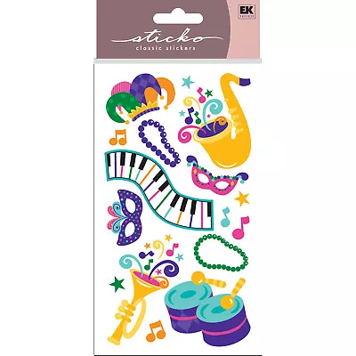  Crafts Stickers Puffy Mardi Gras Beads Keyboard Masks Drums Jester Hat Horns • $3.49