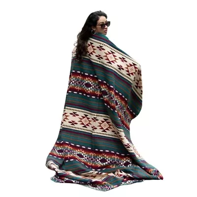 Alpaca Wool Blanket 80x90 In Hypoallergenic Soft Lightweight Handwoven Quee • $115