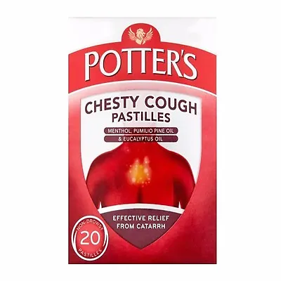 £20.99 • Buy Potters Chesty Cough - 4 X 20 Pastilles - EXP:01/03/2023
