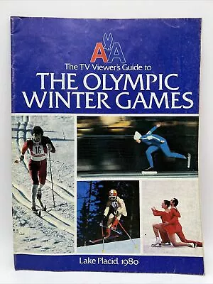 1980 LAKE PLACID NY WINTER OLYMPICS American Airlines TV Viewer's Guide PROGRAM • $35