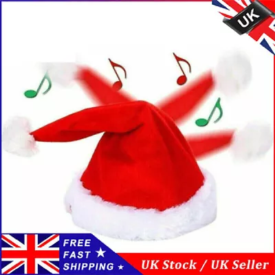 Christmas Xmas Novelty Santa Hat Cap For Musical Singing Moving Dancing Toy Gift • £8.89