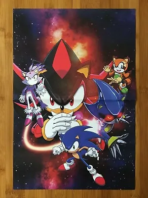 $29.99 • Buy Official Sonic The Hedgehog 2-Sided Poster Shadow/Metal Sonic Spaziante Art RARE