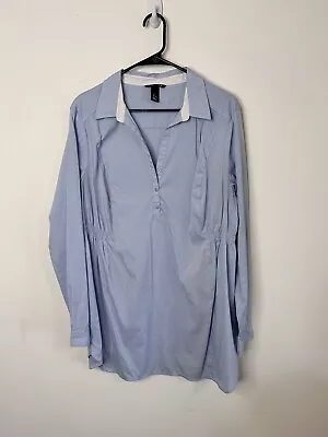 H&M Mama Chambray Stripe Tunic Blouse Maternity Size XL • $14