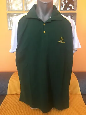 £35.99 • Buy JOHN DEERE Polo Style T Shirt Workwear Trikot Camiseta TRACTOR Farmer Top
