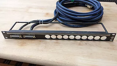 1U Rackmount D Type Panel With Two VDC Van Damme DB25 3m Blue Multicore • £120