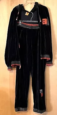 Vintage Platinum Fubu Muhammad Ali Blue Velour Tracksuit Size M • £108.06