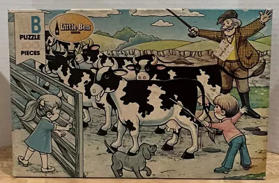 Vtg Little Ben 1981 Milton Bradley NEW SEALED 100 Piece Farm Cow Puzzle #4191-1 • $6.50