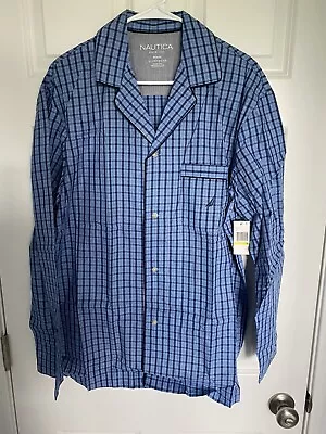NAUTICA Sleepwear Mens Pajamas Top Only - Size Medium - Blue - New • $9.99