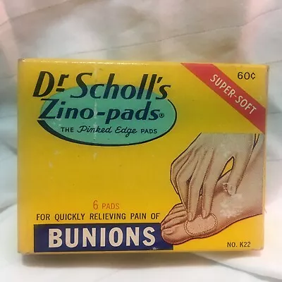 Dr Scholl's Zino-Pads Bunions No. K22 Good Housekeeping USA New Vintage 1970s • $10.49