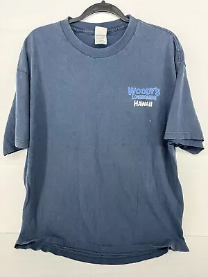 Vintage Woody’s Longboards Hawaii Mermaid Shirt Blue Distressed Size XL • $14