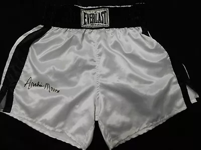 Archie Moore Signed White Everlast Boxing Trunks / Shorts JSA Authenticated • $687.38