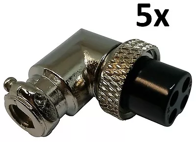 LOT Of 5 Workman C-4R 4-Pin Female Right Angle Microphone Plug Ham Radio CB C4R • $14.49