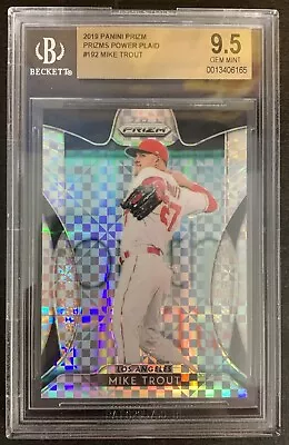 2019 Panini Prizm - Checkered Refractor #192 Mike Trout #68/75 • $50