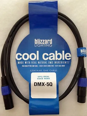 Blizzard Lighting DMX-5Q  Cool Cable  5' DMX 22 Gauge Cable With 3-pin XLR Ends • $9.99