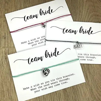 £2.27 • Buy Team Bride Wish Bracelet Hen Party Favours Bride Squad Hen Do Gift Bachelorette