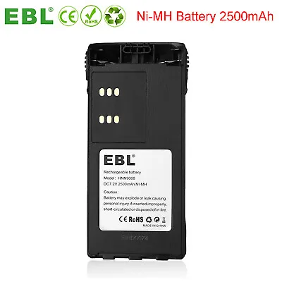 EBL HNN9008 Ni-MH Battery 2500mAh For MOTOROLA PRO5150 HT750 HT1250 GP328 HT1550 • $24.99