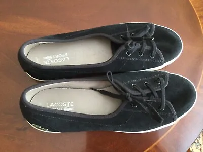 Lacoste Ziane Chunky Womens Black Casual Shoes Size 7.5/41 • £20