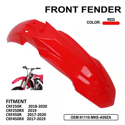 Motorcycle Front Fender For CRF250R CRF450R CRF250RX CRF450RX Dirt Bike • $30.99