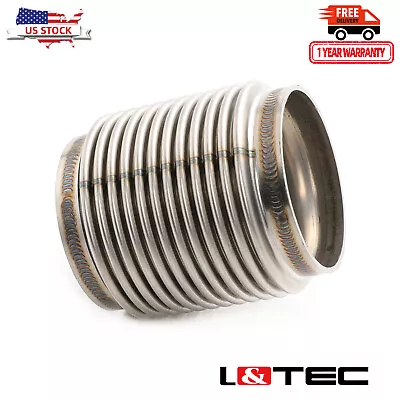 L&TEC 3  ID EXHAUST FLEX BELLOWS 4  Long Joint Pipe ULTRA STRONG 304 SS • $45.99