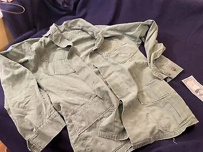 Original 1970 US Army Vietnam OG-107 Slant Pocket BDU Combat Shirt Medium Reg 84 • $60