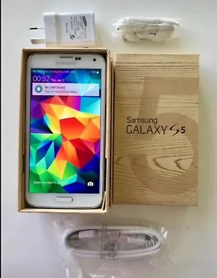 Samsung  Galaxy S5 SM-16GB 3GB RAM 5.1 Inch Smartphone - White • $149