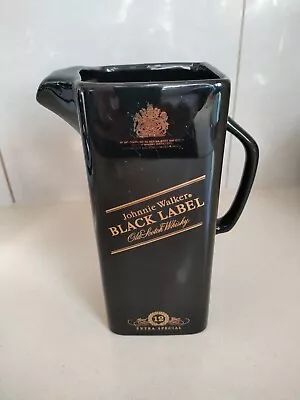 Vintage Johnnie Walker Black Label Scotch Whisky Water Jug Wade Pdm Pottery • $44.95