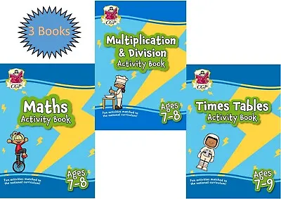 £12.50 • Buy Ks2 Sats Year 3 Maths Times Table Multiplication Activity Books 3 Books Age 7- 8