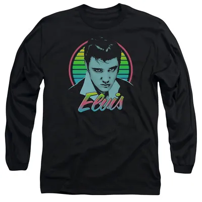 ELVIS PRESLEY NEON KING Licensed Adult Men's Long Sleeve Graphic T-Shirt SM-3XL • $27.95