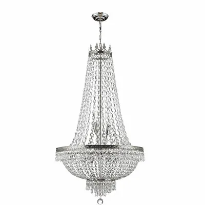 9 Lights Crystal Chandelier Hanging Pendant Light Ceiling Lamp Ceiling Fixtures • $128