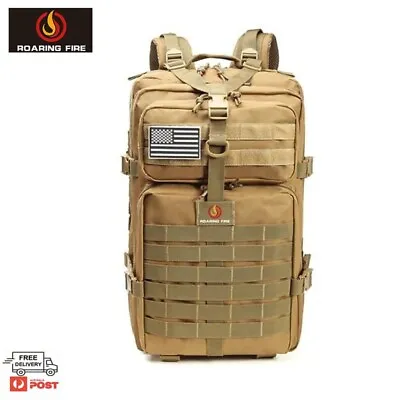 $64.95 • Buy Roaring Fire 45L Tactical Molle System Backpack Rucksack Camping Hiking 