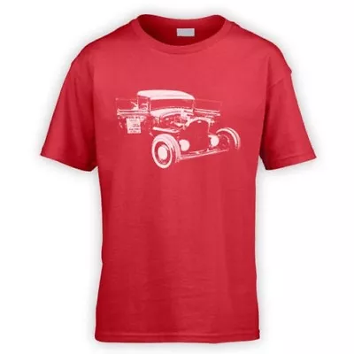 Ratlook Hot Rod Pickup Kids T-Shirt -x10 Colours- Gift Hot Rod American Car • $29.65